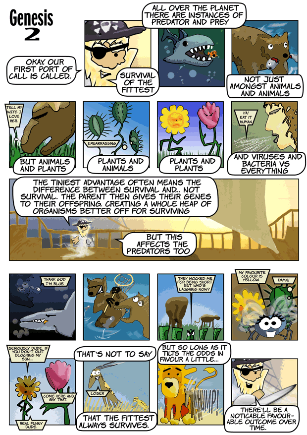 Genesis 2 - Comic number 3 - Survival of the Fittest