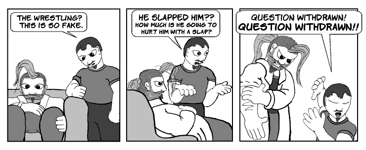 Comic number 7 -  The Wrestling?