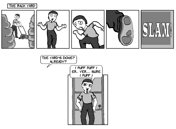 Comic number 184 -  The Back Yard
